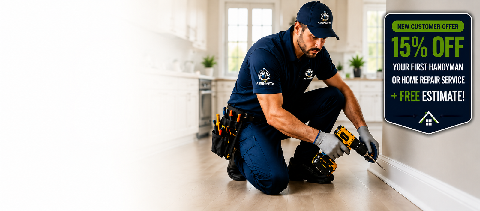 Airbnmeta handyman providing home repair services in Charlotte NC
